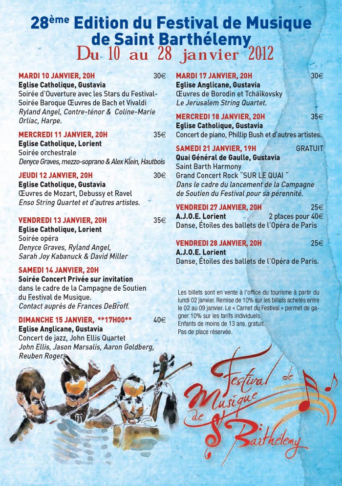 2012 Festival Schedule